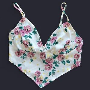 Better Be Floral Tank Top - White and Pink